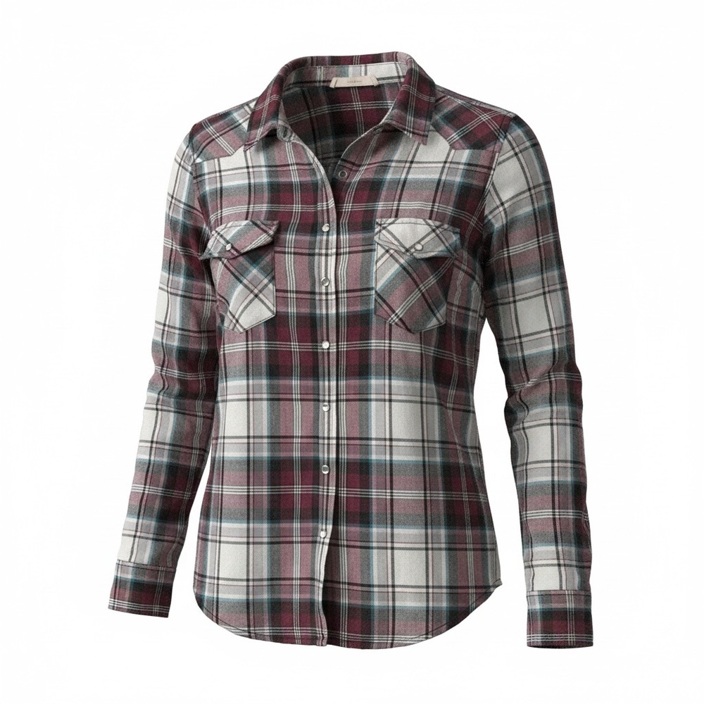 Pearl Snap Button Up Plaid Shirt